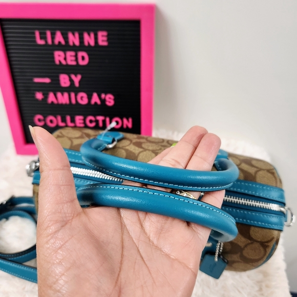 Coach Rowan Satchel In Blocked Signature Canvas - Picture 3 of 6